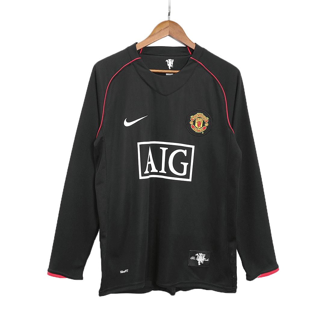 Retro RONALDO #7 2007/08 Manchester United Away Long Sleeve Soccer Jersey - Image 2