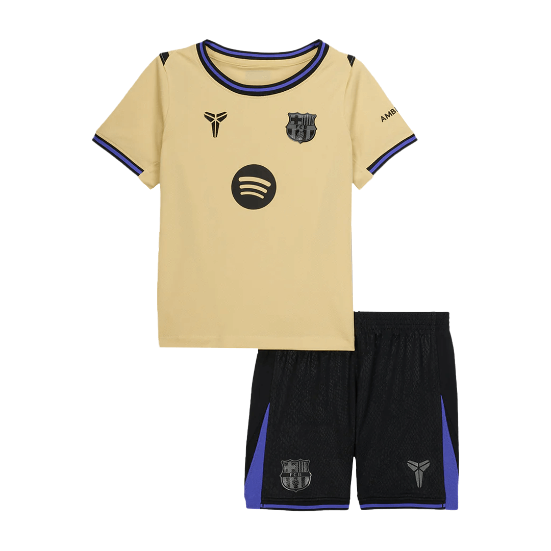 Kid's Barcelona Away Soccer Jersey Kit(Jersey+Shorts) 2025/26