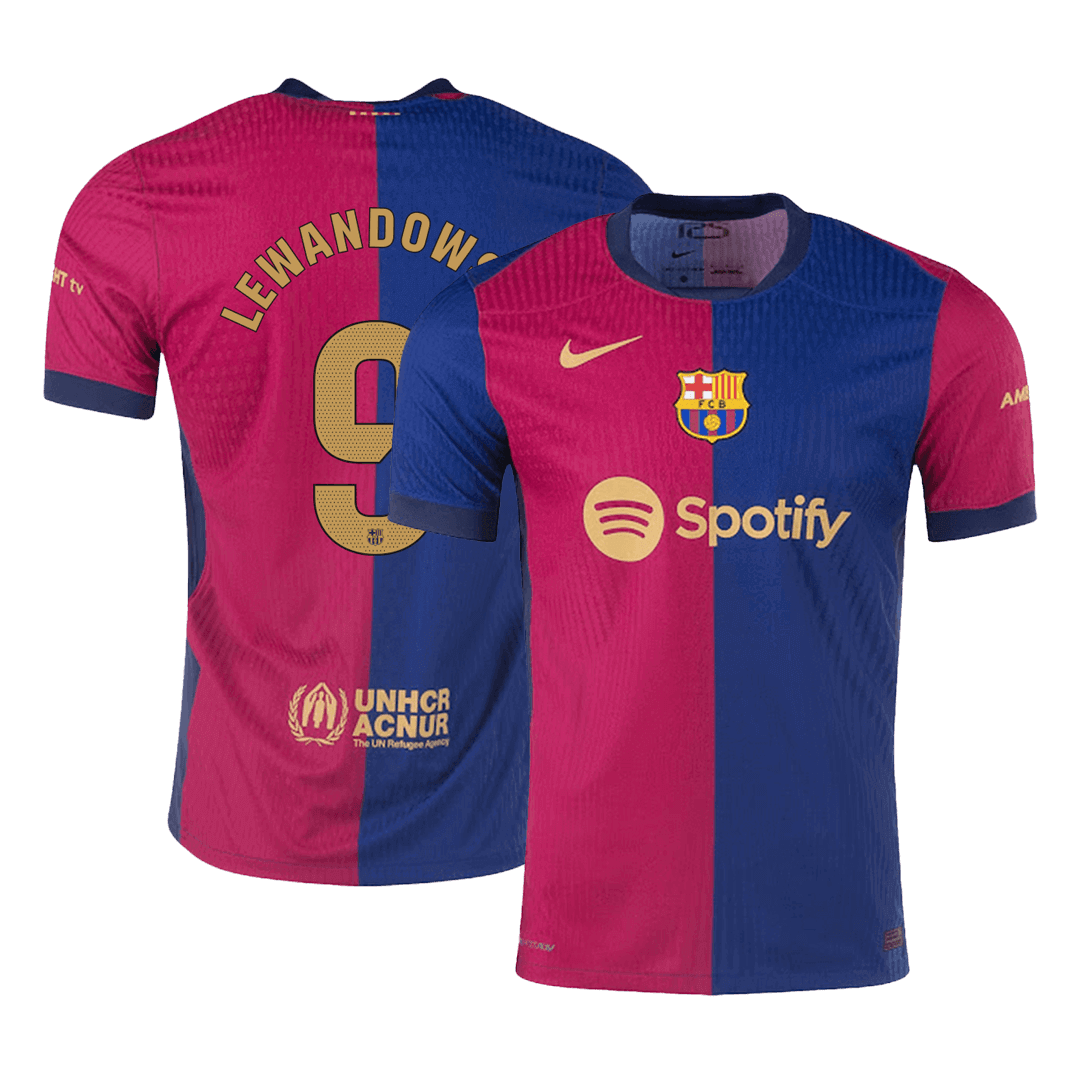 LEWANDOWSKI #9 Barcelona Home Soccer Jersey 2024/25 Player Version