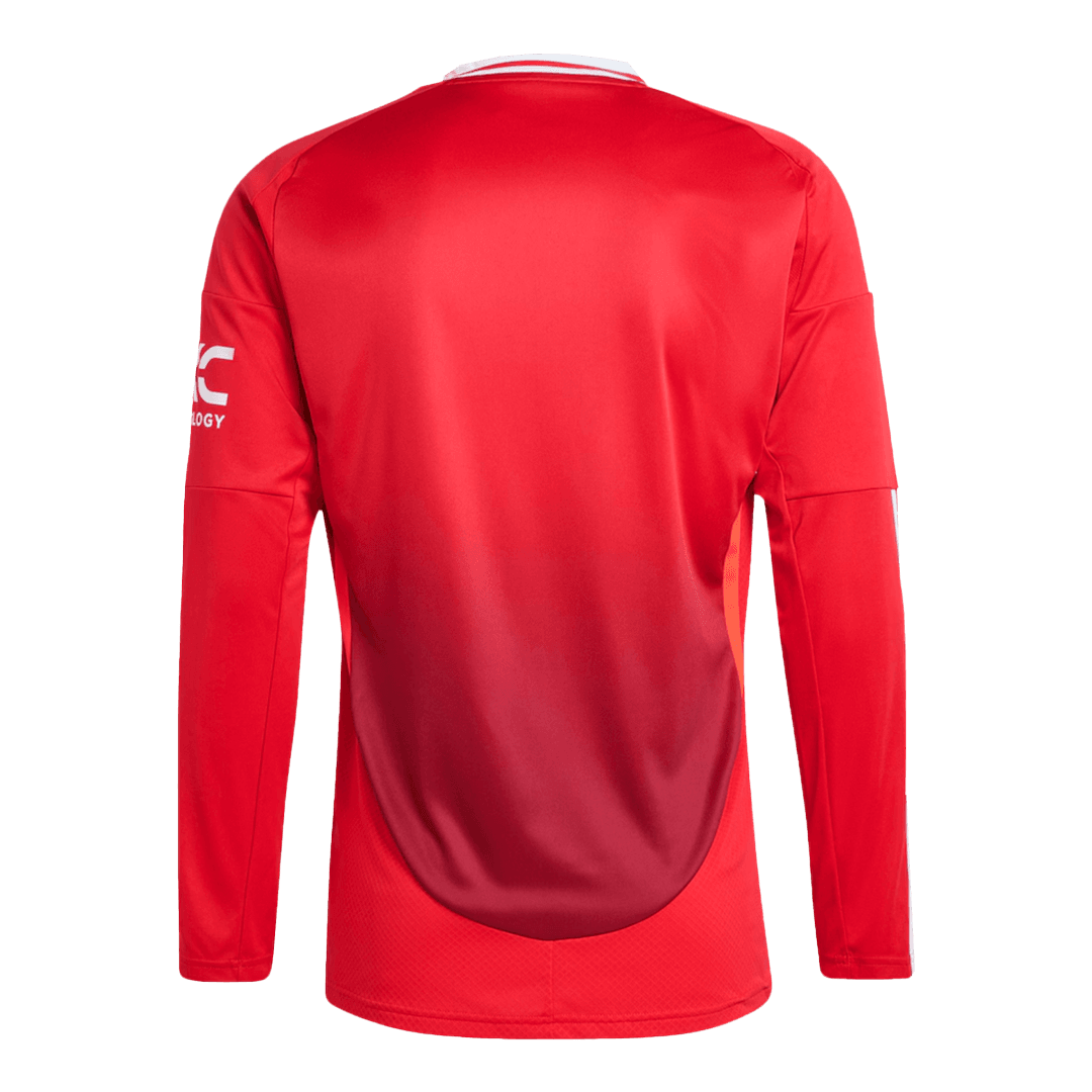 Manchester United Home Long Sleeve Soccer Jersey 2024/25 - Image 2