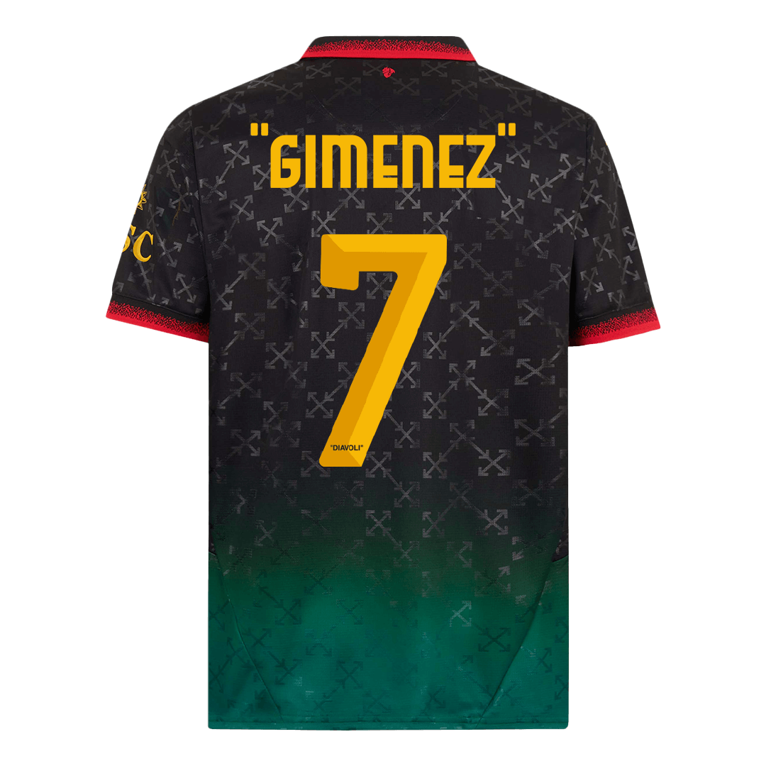 "GIMENEZ" #7 AC Milan Fourth Away Soccer Jersey 2024/25 - Image 3