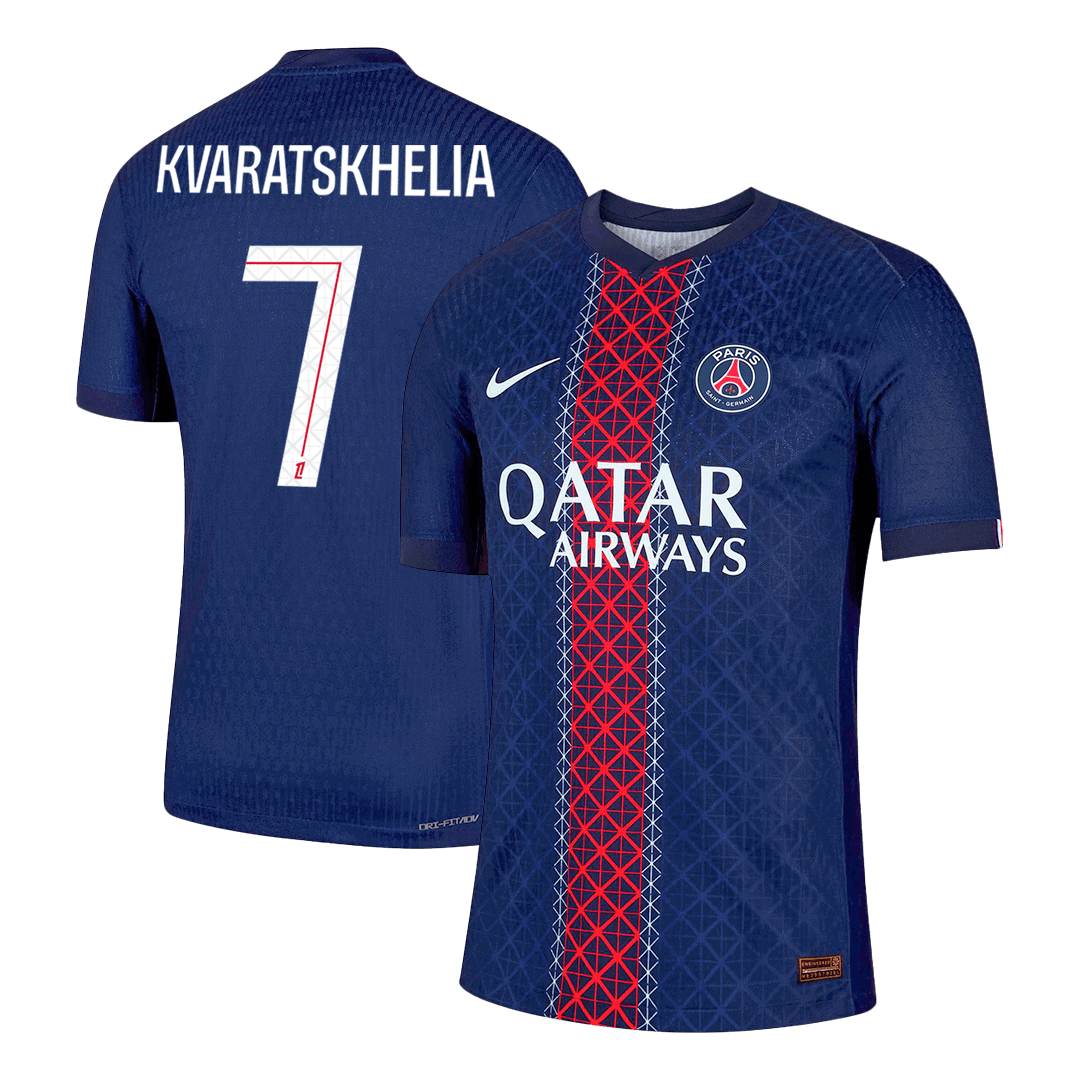 Authentic KVARATSKHELIA #7 PSG Home Soccer Jersey 2025/26