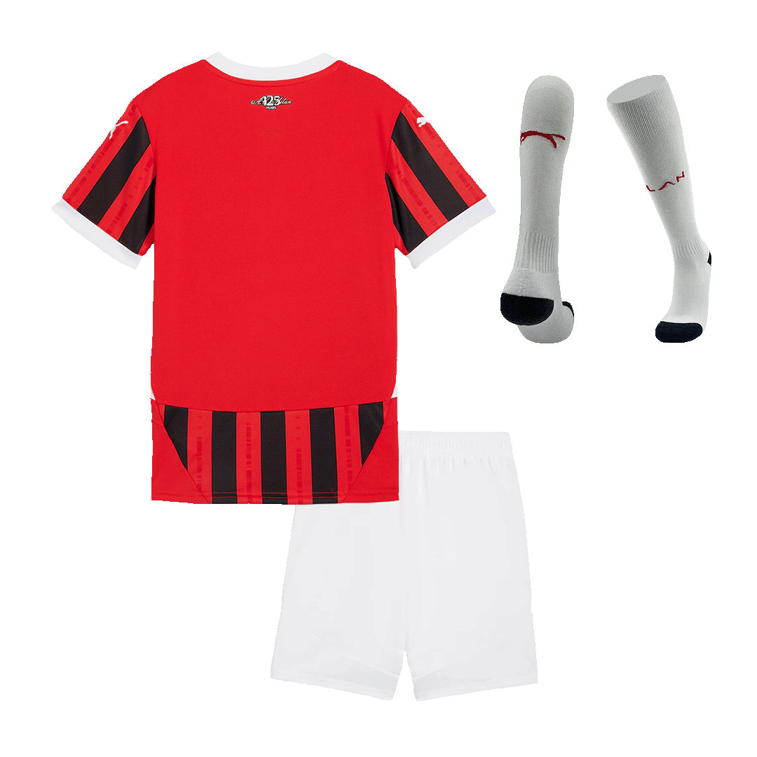 Kid's AC Milan Home Soccer Jersey Kit(Jersey+Shorts+Socks) 2024/25 - Image 2