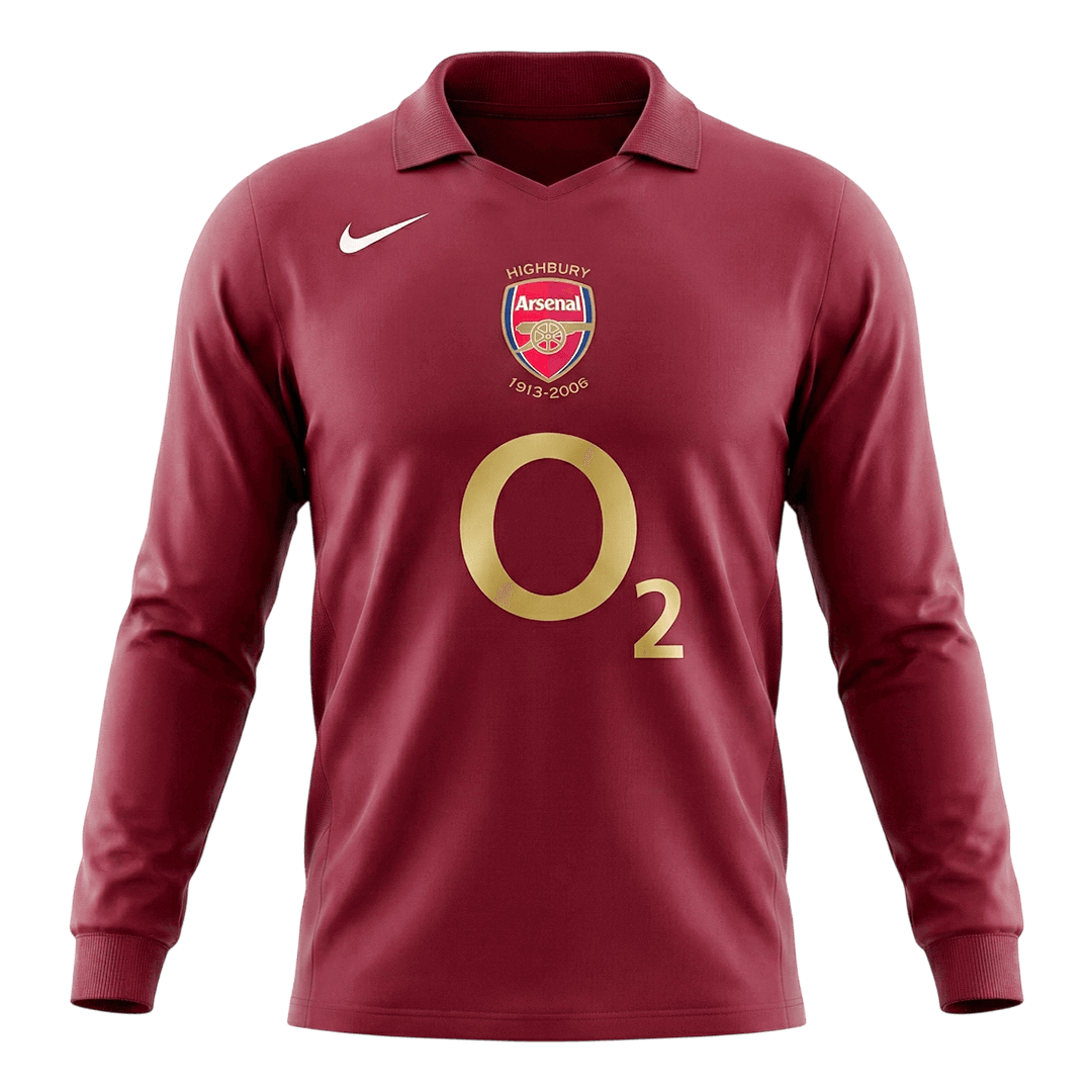 Retro 2005/06 Arsenal Home Long Sleeve Soccer Jersey