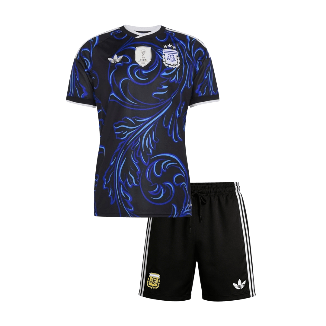 Kid's Argentina Away Soccer Jersey Kit(Jersey+Shorts) 2026