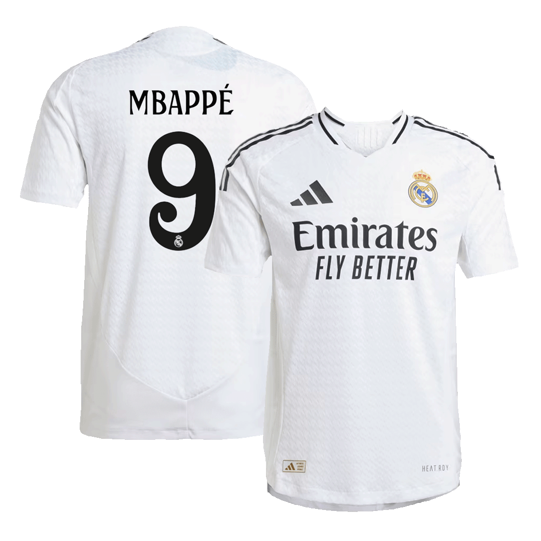 MBAPPÉ #9 Real Madrid Home Soccer Jersey 2024/25 Player Version
