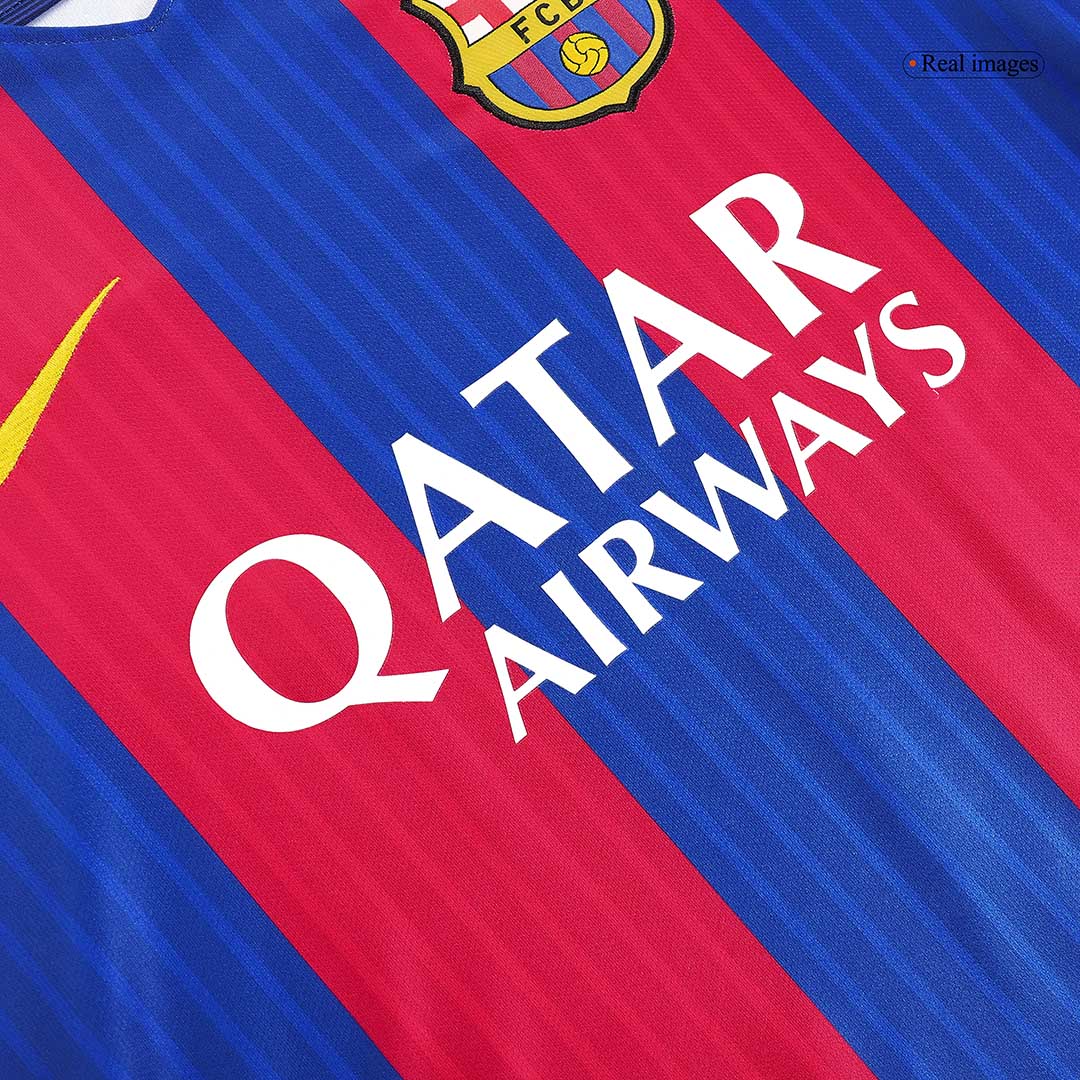 Retro 2016/17 Barcelona Home Soccer Jersey - Image 6
