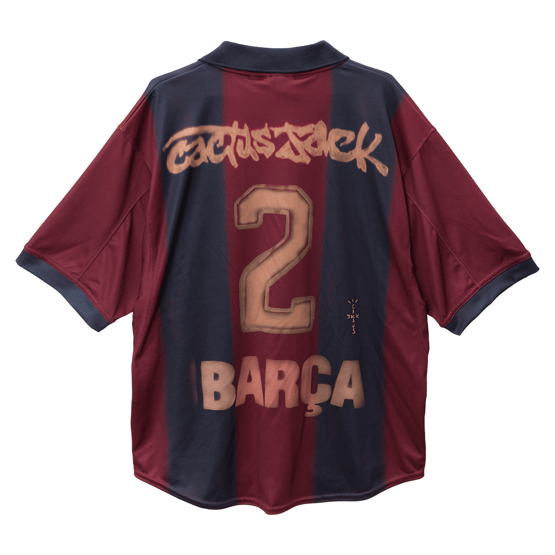 Retro 2000/01 Barcelona Home Soccer Jersey - Image 2