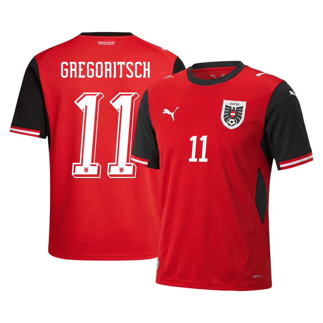 GREGORITSCH #11 Austria Home Soccer Jersey 2026