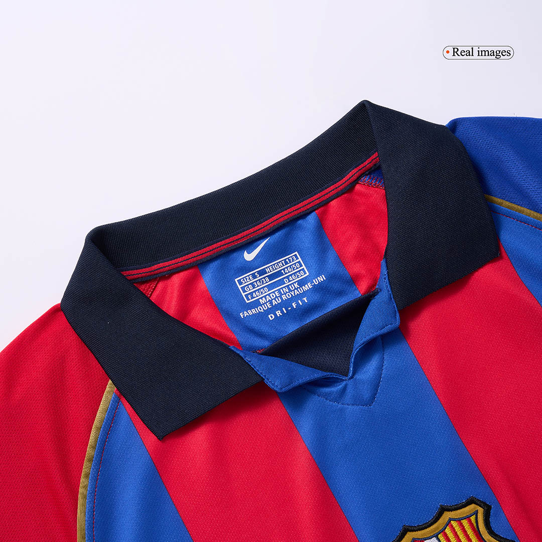 Retro 2001/02 Barcelona Home Soccer Jersey - Image 6