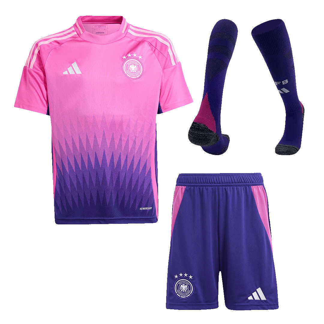 Kid's Germany Away Soccer Jersey Kit(Jersey+Shorts+Socks) Euro 2024