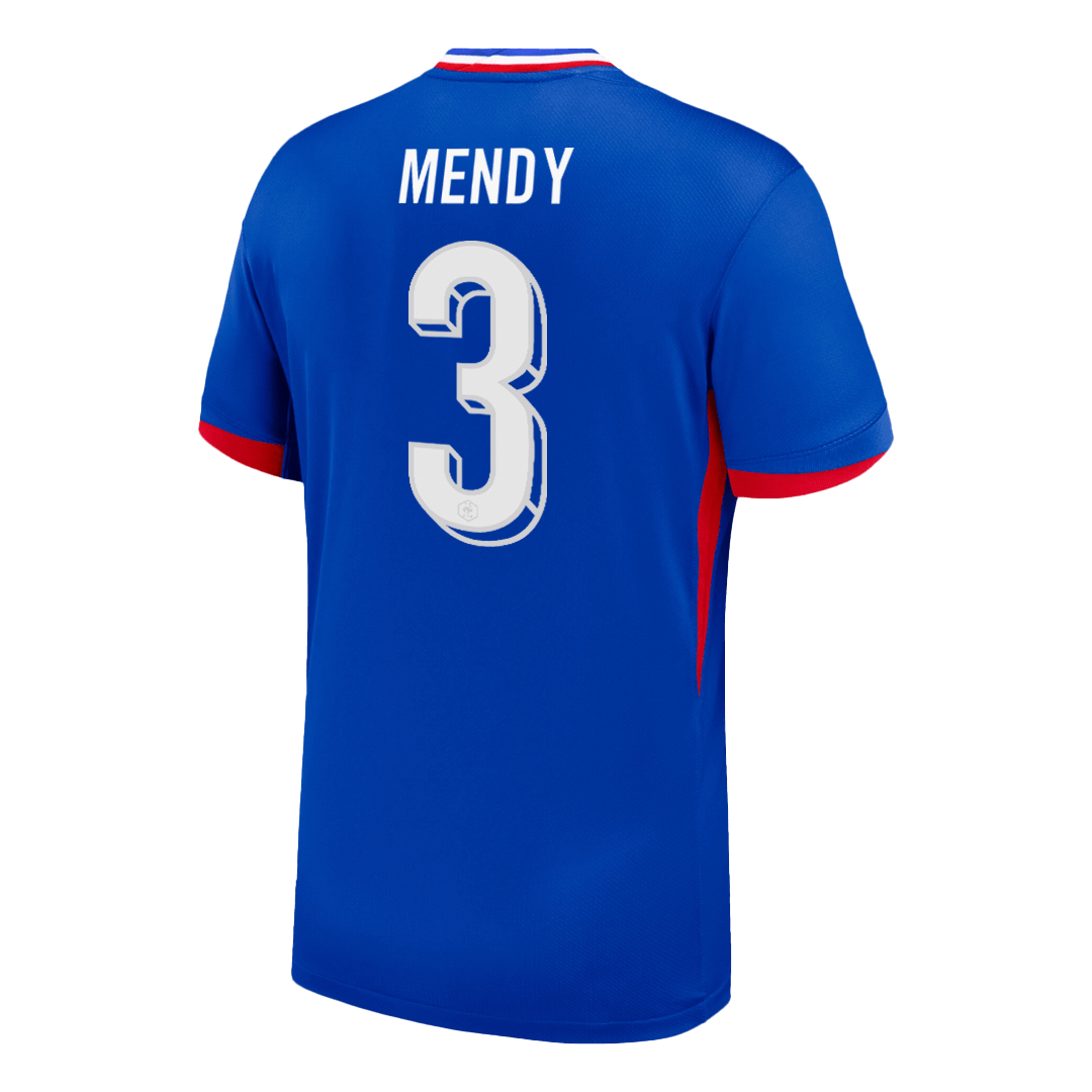 MENDY #3 France Home Soccer Jersey 2024 - Image 3