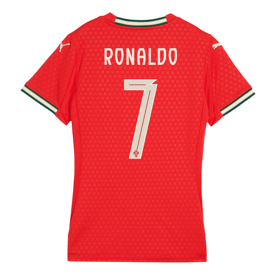 Women's RONALDO #7 Portugal Home Soccer Jersey 2025 - Image 3