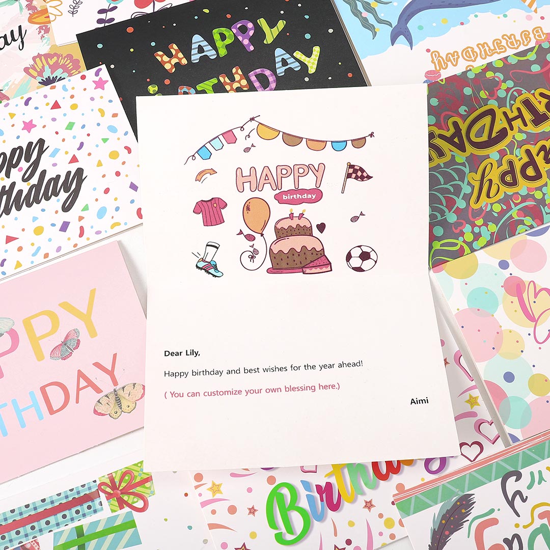 1 Pcs Random Style Personalized Birthday Greeting Card | Soccerdealshop