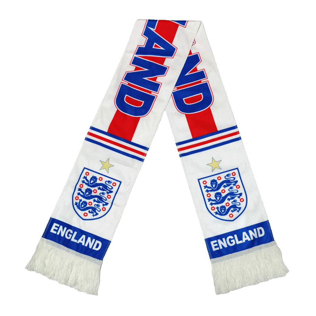 England Soccer Scarf White - SoccerDeal