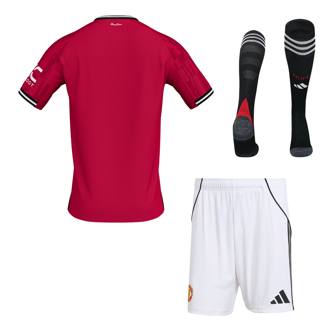 Manchester United Home Soccer Jersey Kit(Jersey+Shorts+Socks) 2025/26 - Image 2