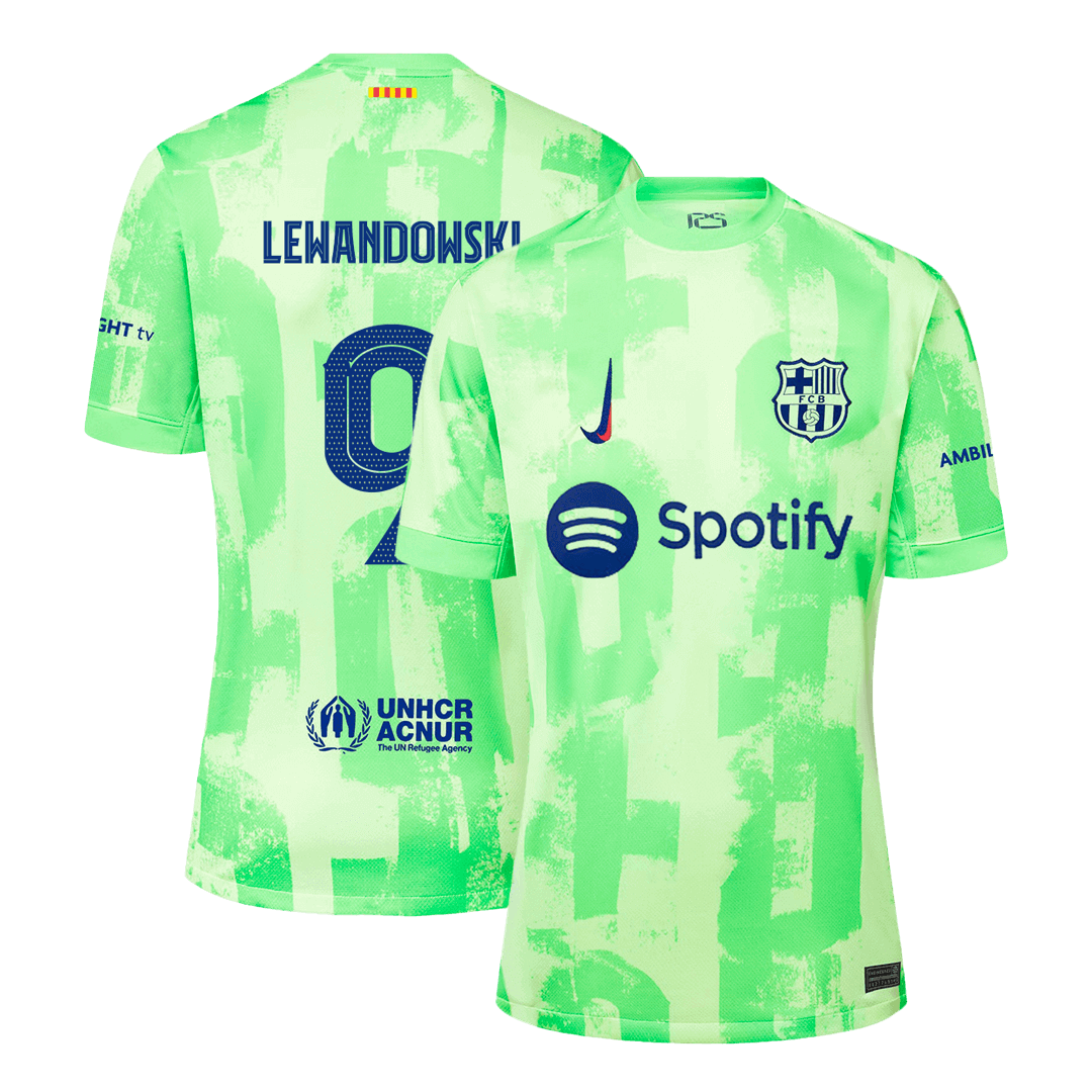 LEWANDOWSKI #9 Barcelona Third Away Soccer Jersey 2024/25 -UCL