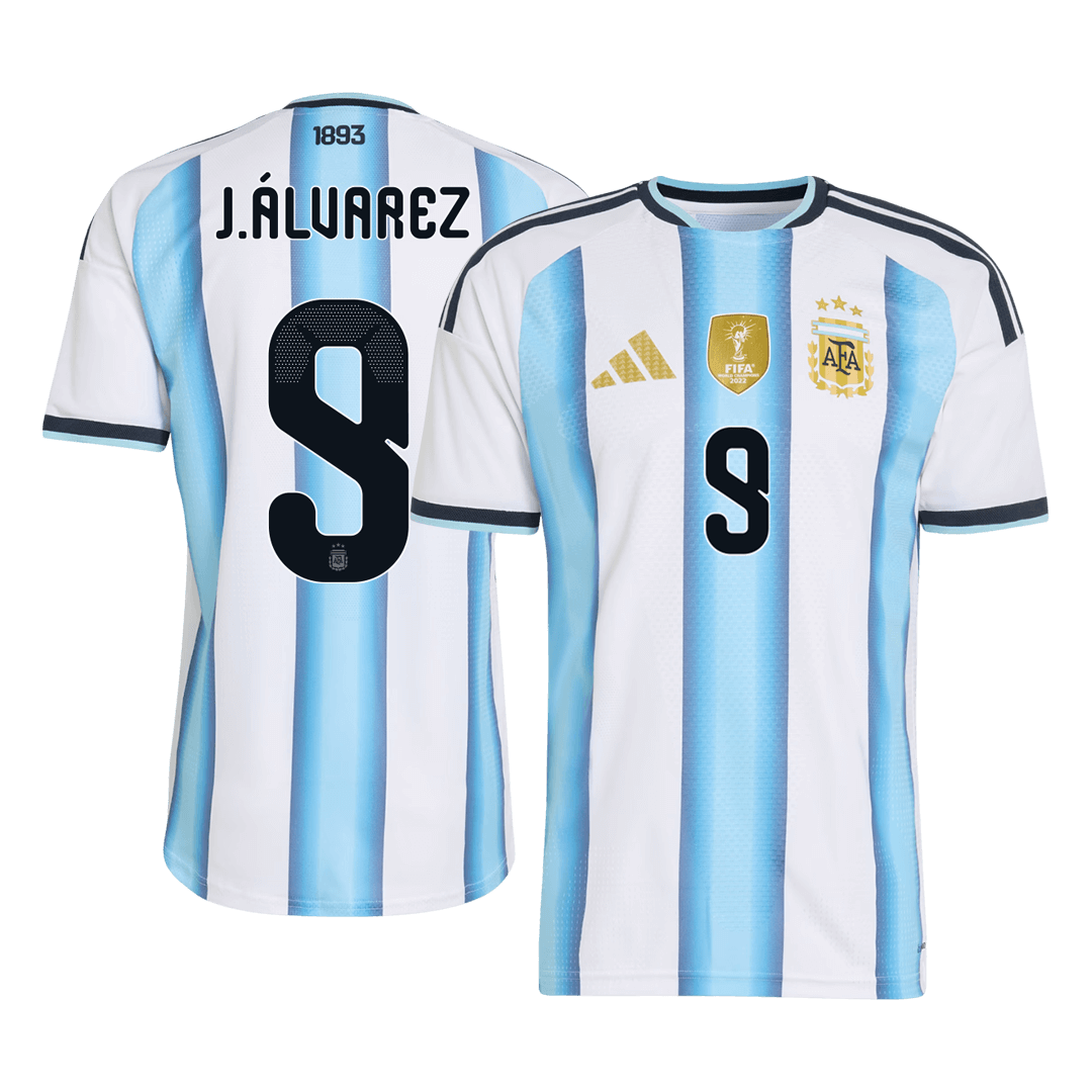 J.ÁLVAREZ #9 Argentina Home Soccer Jersey 2026 Player Version
