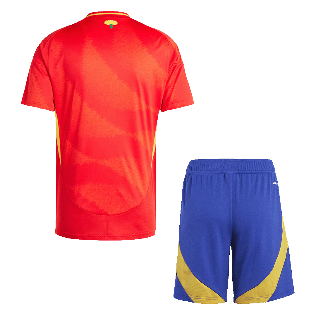 Spain Home Soccer Jersey Kit(Jersey+Shorts) Euro 2024 - Image 2