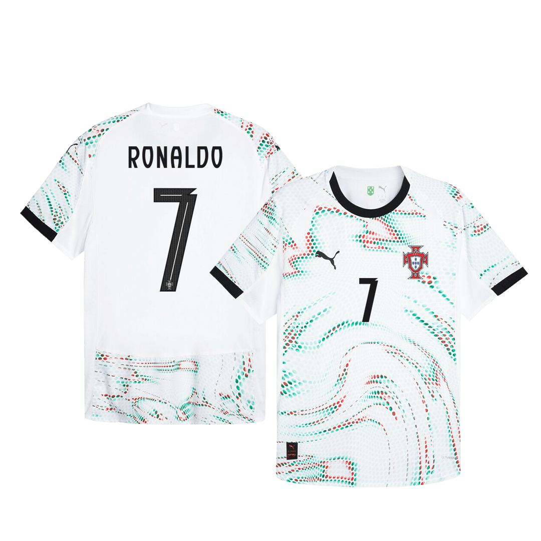 Authentic RONALDO #7 Portugal Away Soccer Jersey 2025