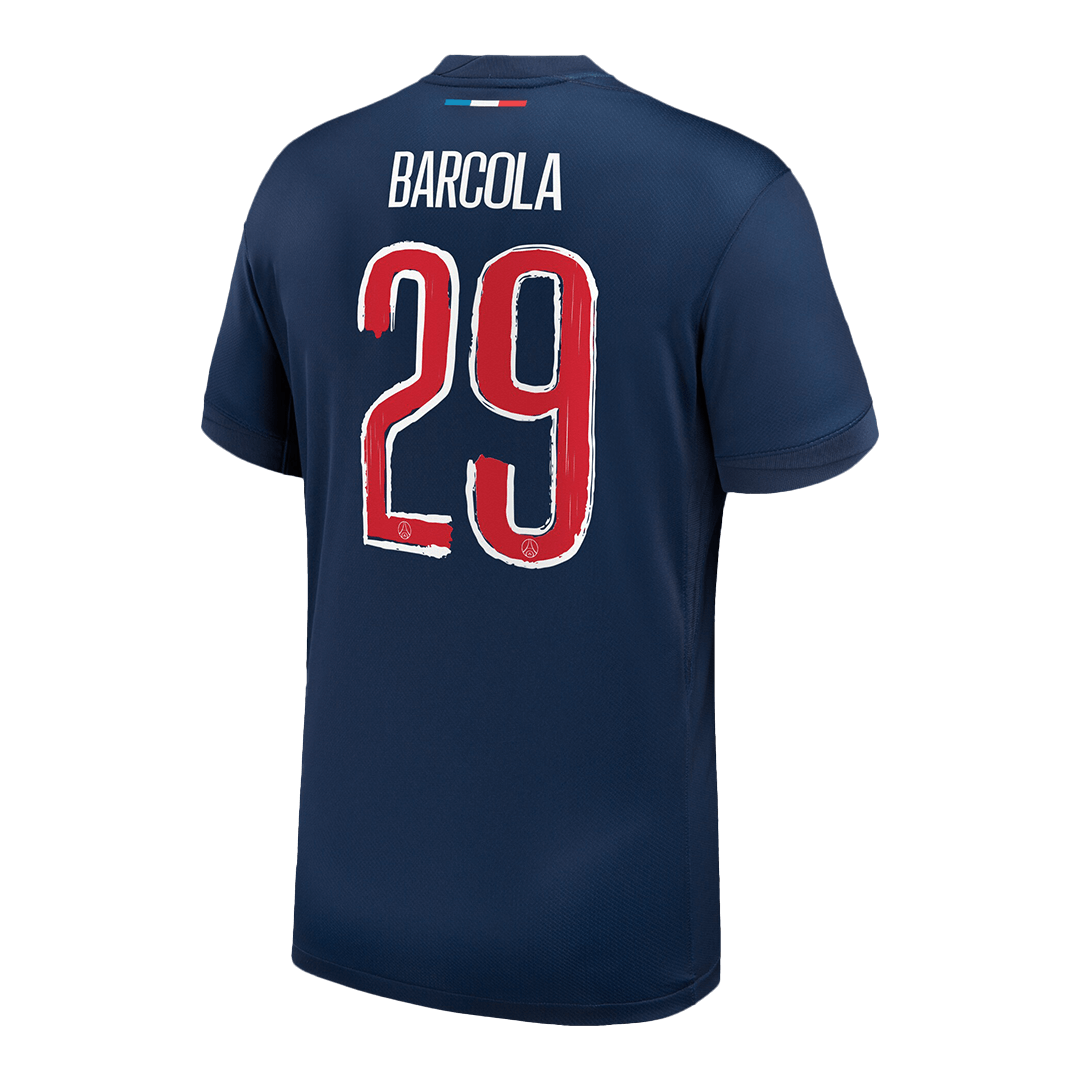 BARCOLA #29 PSG Home Soccer Jersey 2024/25 -UCL - Image 3