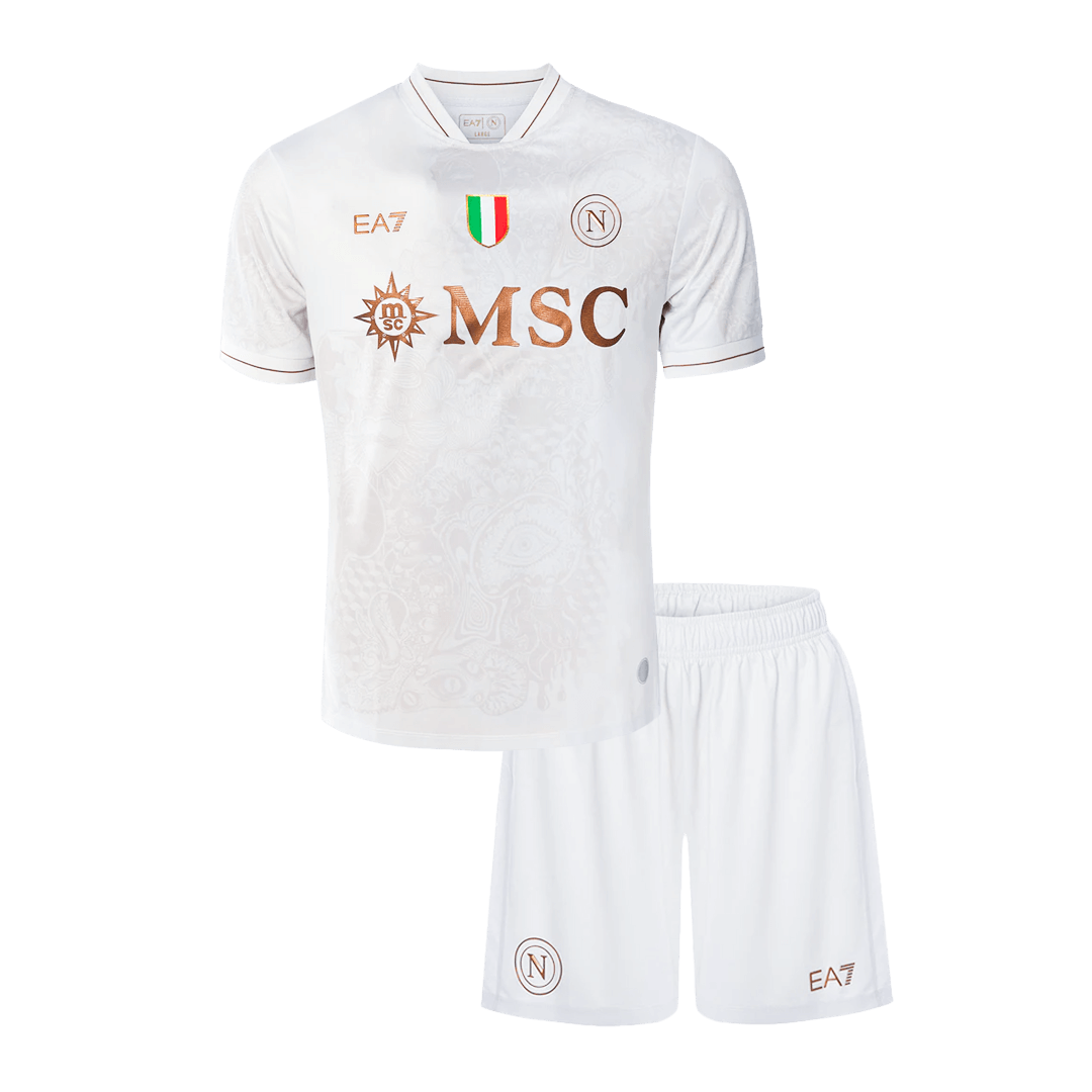 Kid's Napoli Away Soccer Jersey Kit(Jersey+Shorts) 2025/26