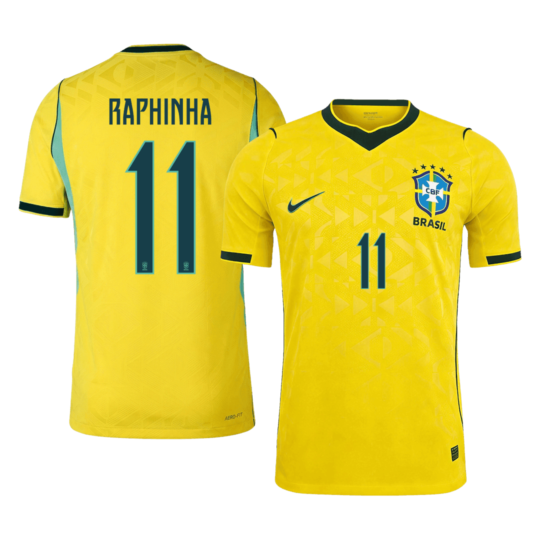 RAPHINHA #11 Brazil Home Soccer Jersey 2026 Player Version