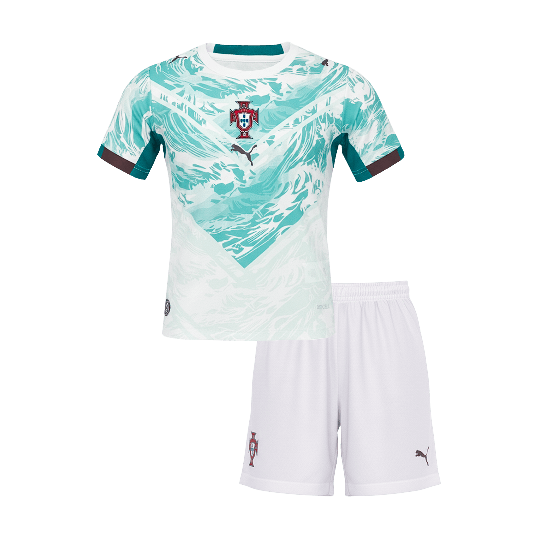 Kid's Portugal Away Soccer Jersey Kit(Jersey+Shorts) 2026