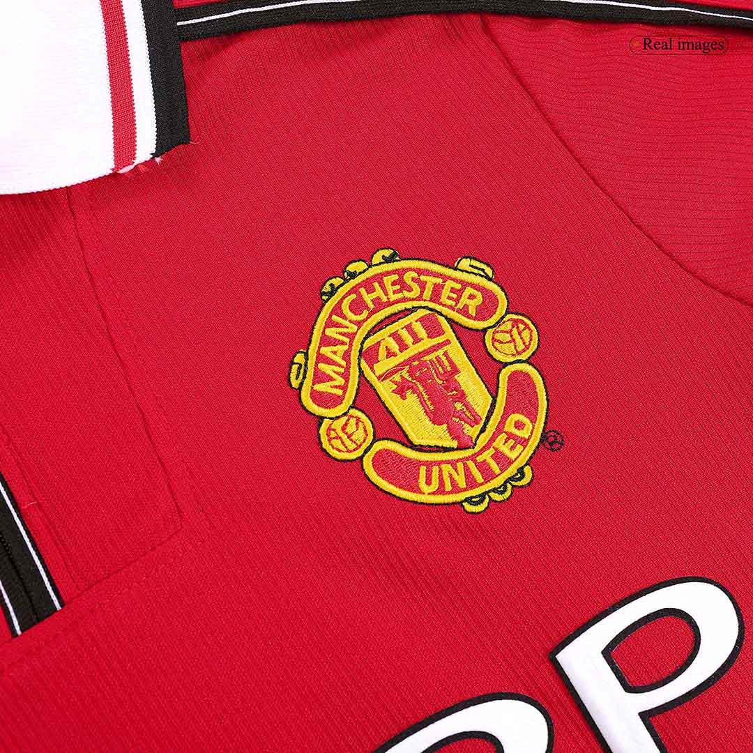 Retro 1998/99 Manchester United Home Long Sleeve Soccer Jersey - Image 8
