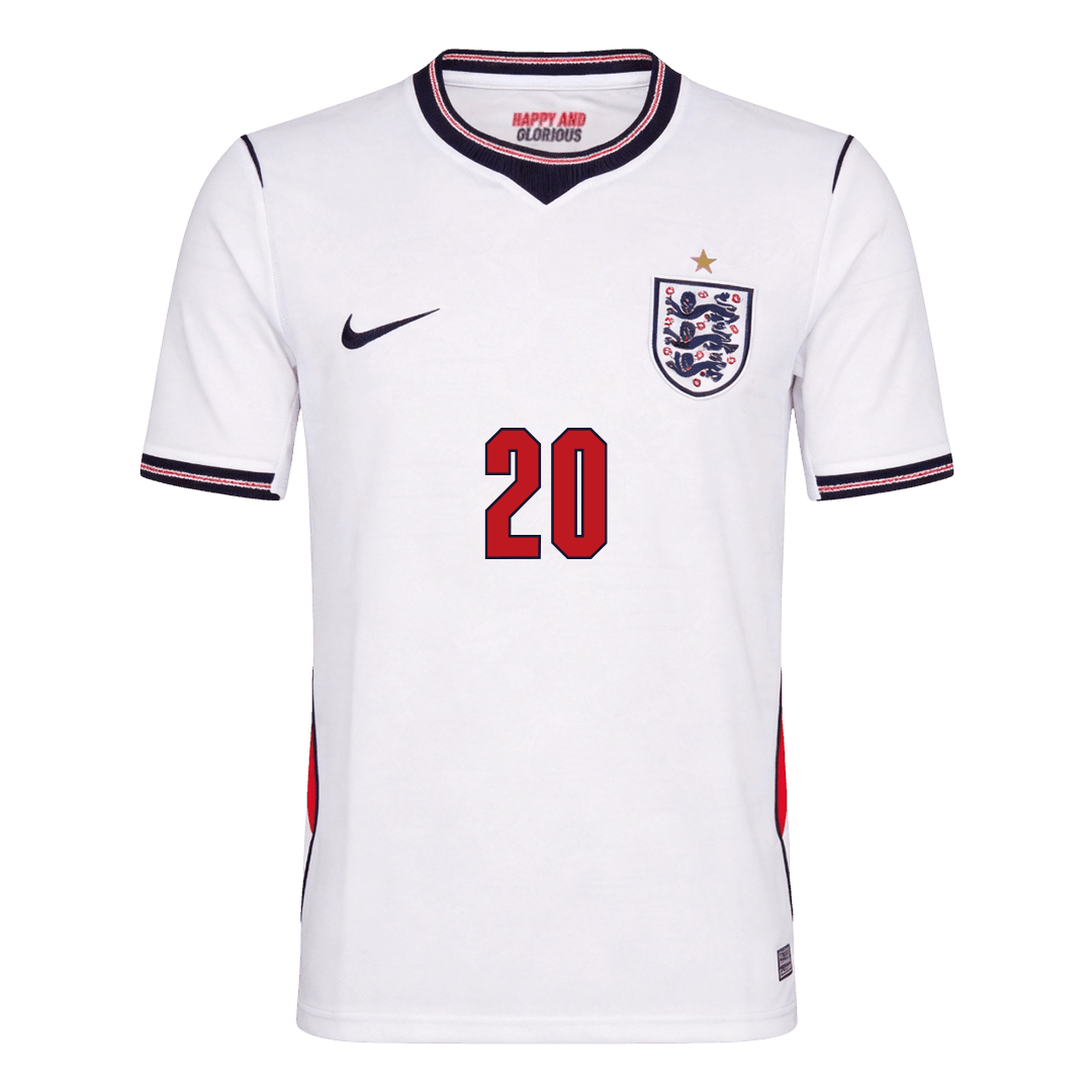PALMER #20 England Home Soccer Jersey 2026 - Image 3