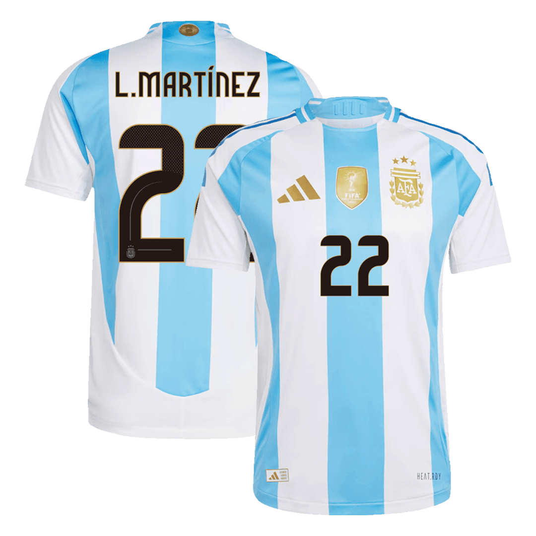 Authentic L.MARTÍNEZ #22 Argentina Home Soccer Jersey 2024