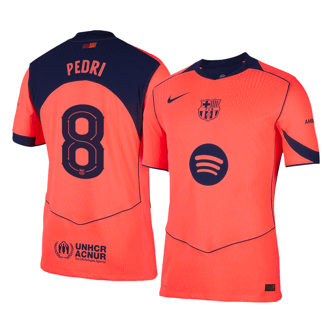 PEDRI #8 Barcelona Third Away Soccer Jersey 2025/26 - UCL Player Version