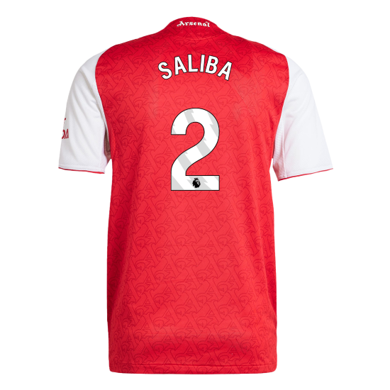 SALIBA #2 Arsenal Home Soccer Jersey 2025/26 Player Version - Image 3