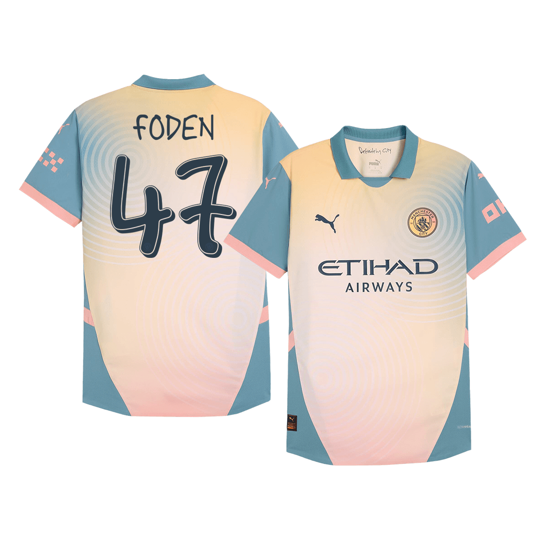 FODEN #47 Manchester City Fourth Away Soccer Jersey 2024/25 Player Version