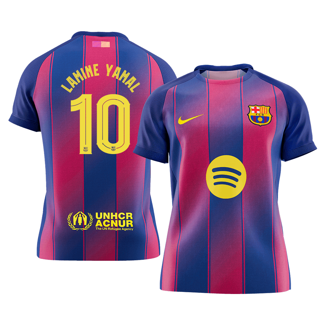 LAMINE YAMAL #10 Barcelona Home Soccer Jersey 2025/26 - UCL