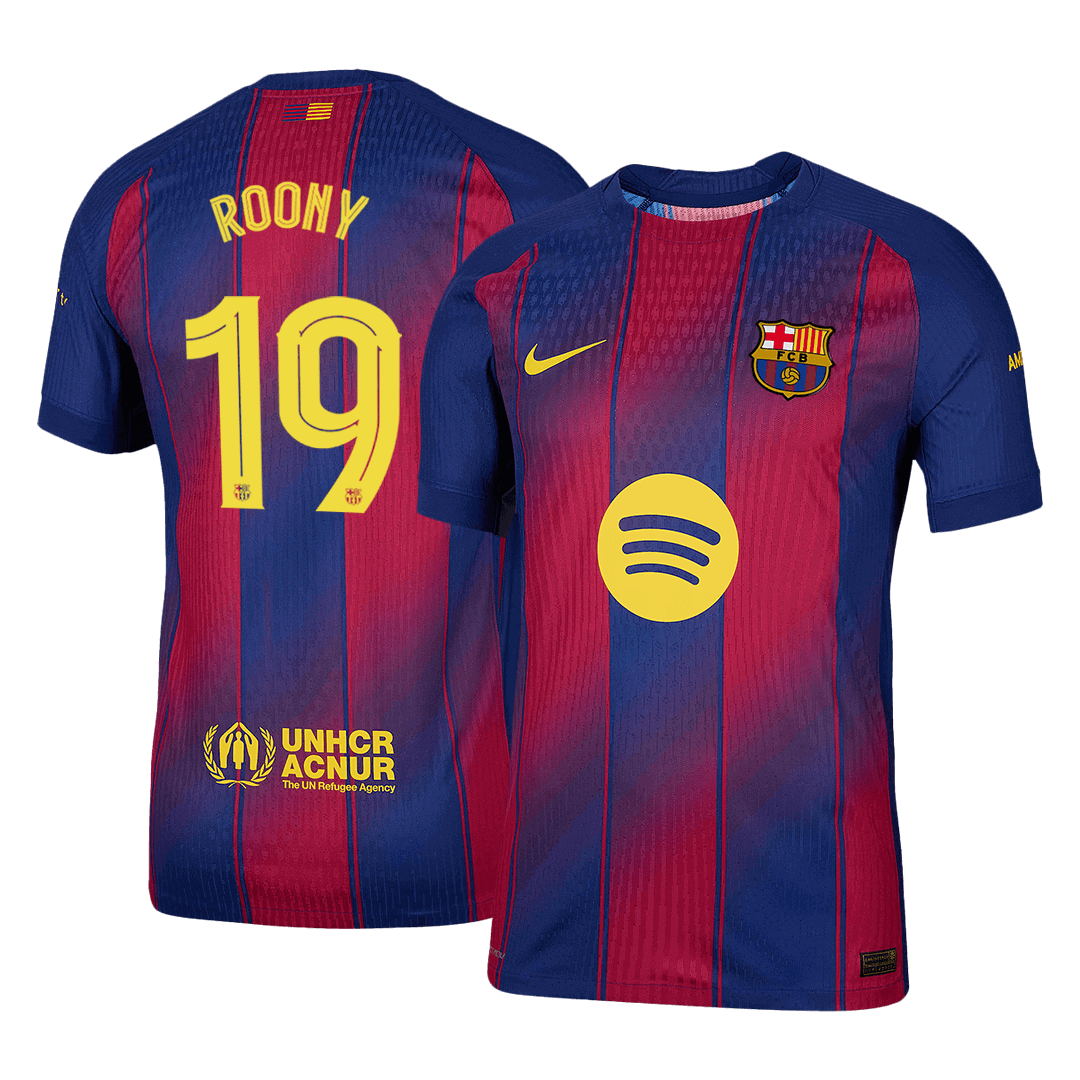 ROONY #19 Barcelona Home Soccer Jersey 2025/26 - UCL Player Version