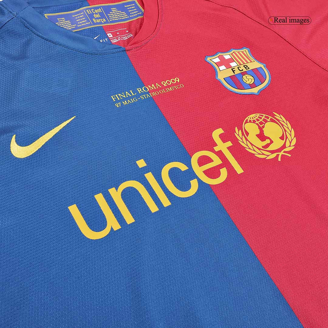 Retro MESSI #10 2008/09 Barcelona Home Long Sleeve Soccer Jersey - Image 5