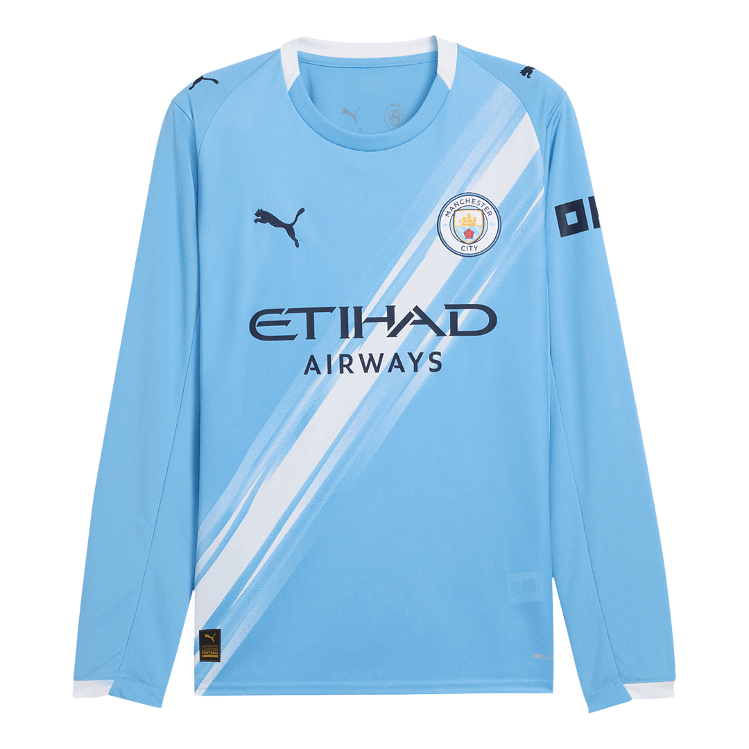 Manchester City Home Long Sleeve Soccer Jersey 2025/26 - Image 4