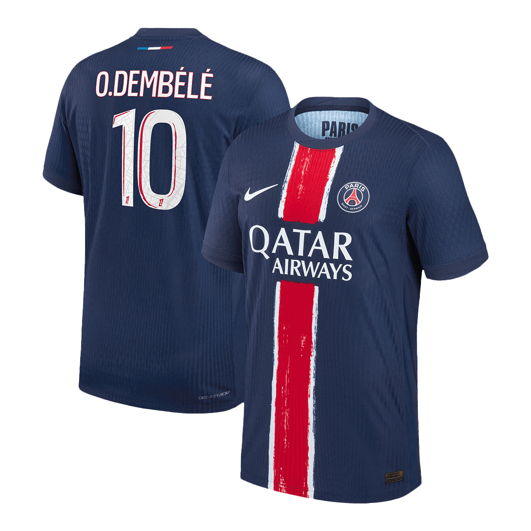 Authentic O.DEMBÉLÉ #10 PSG Home Soccer Jersey 2024/25