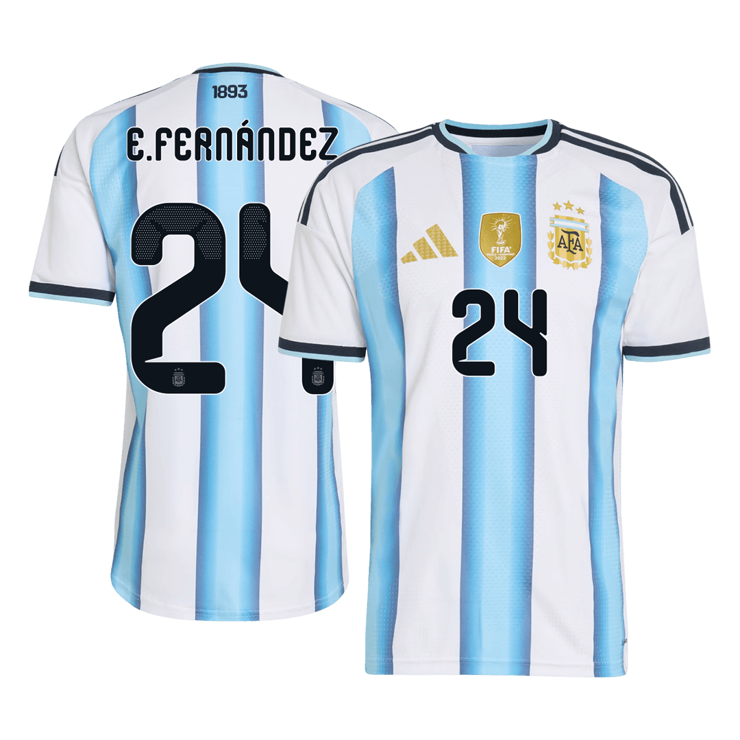 E. FERNÁNDEZ #24 Argentina Home Soccer Jersey 2026 Player Version