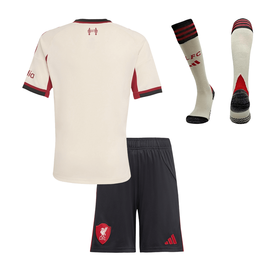 Kid's Liverpool Away Soccer Jersey Kit(Jersey+Shorts+Socks) 2025/26 - Image 2