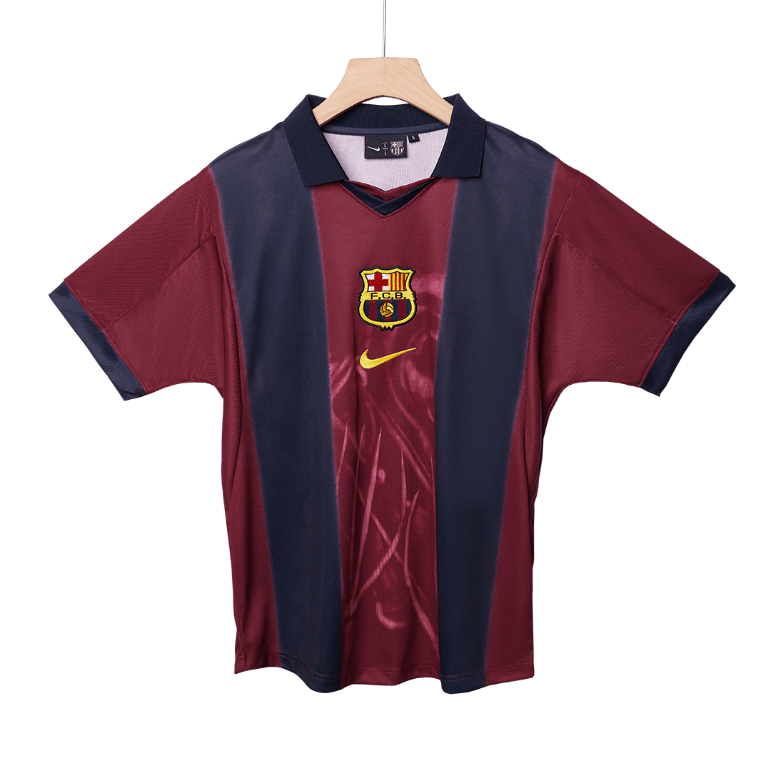 Retro 2000/01 Barcelona Home Soccer Jersey - Image 4