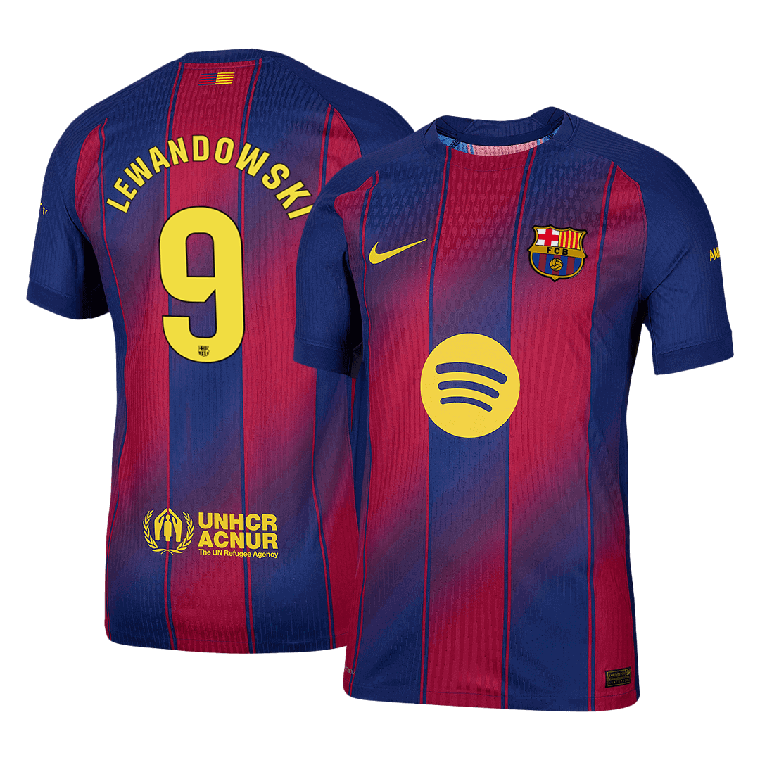 LEWANDOWSKI #9 Barcelona Home Soccer Jersey 2025/26 Player Version