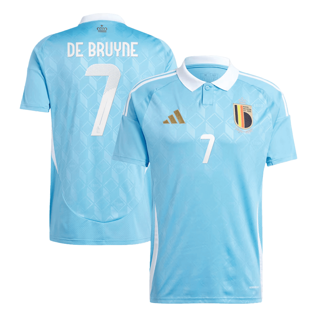 DE BRUYNE #7 Belgium Away Soccer Jersey Euro 2024