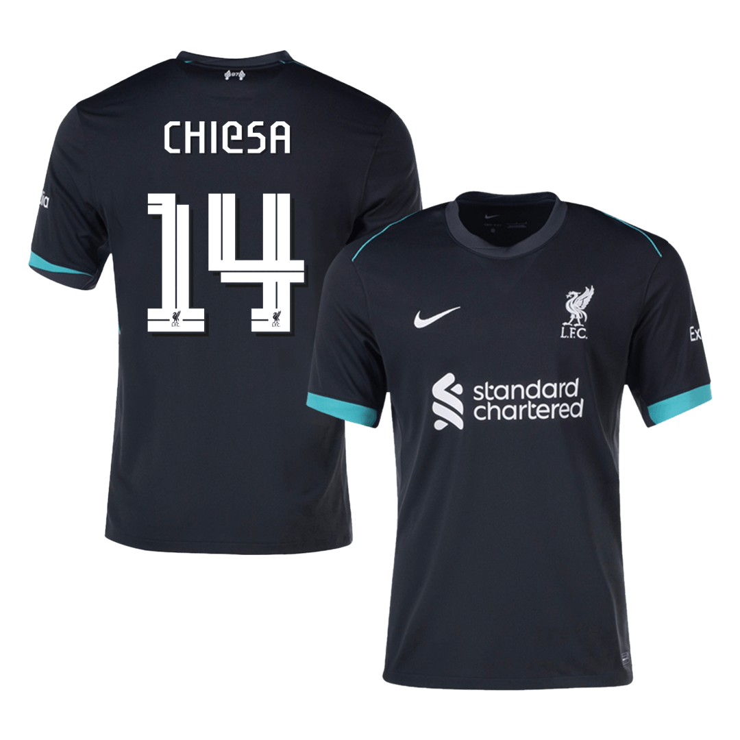 CHIESA #14 Liverpool Away Soccer Jersey 2024/25 -UCL