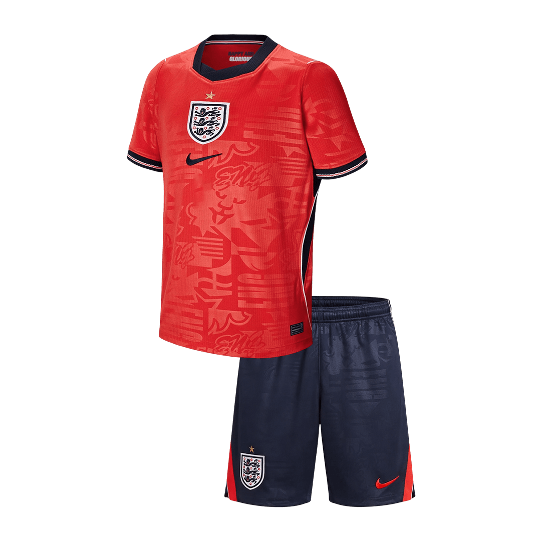 Kid's England Away Soccer Jersey Kit(Jersey+Shorts) 2026