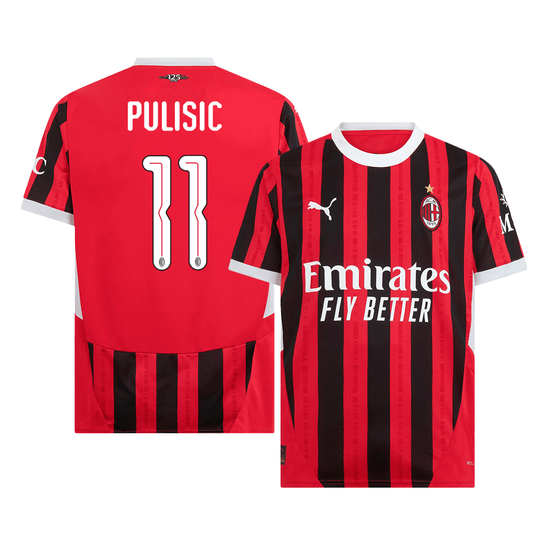 PULISIC #11 AC Milan Home Soccer Jersey 2024/25