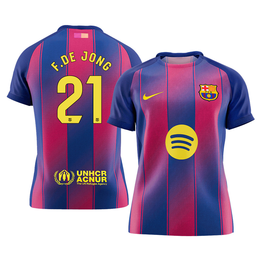 F.DE JONG #21 Barcelona Home Soccer Jersey 2025/26