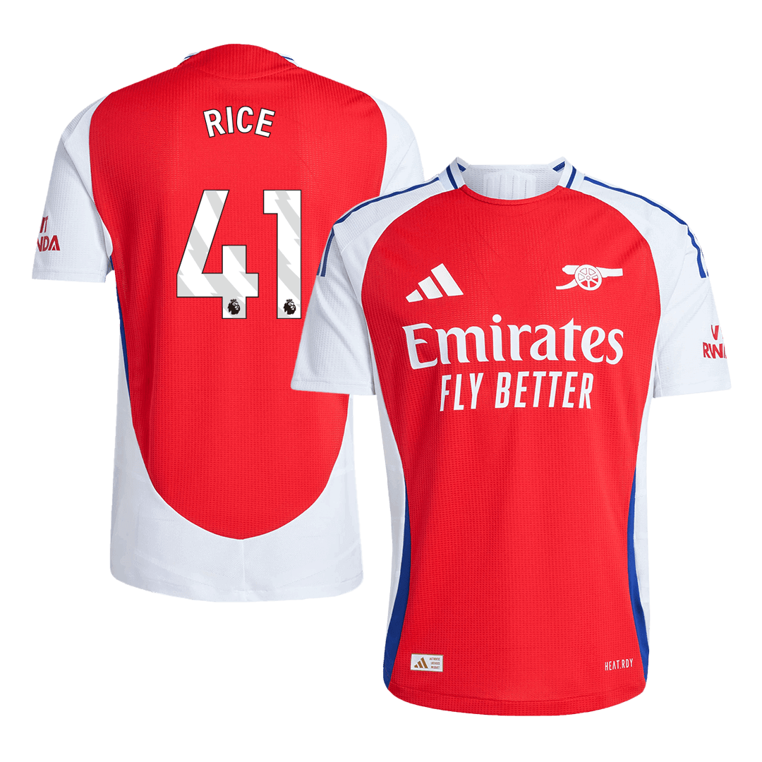 RICE #41 Arsenal Home Soccer Jersey 2024/25 Player Version