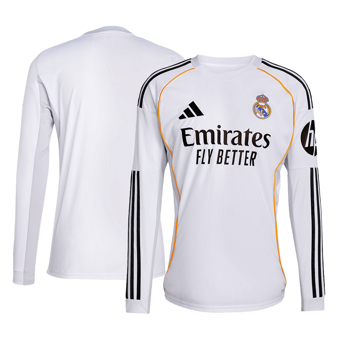 Real Madrid Home Long Sleeve Soccer Jersey 2025/26 - Image 3